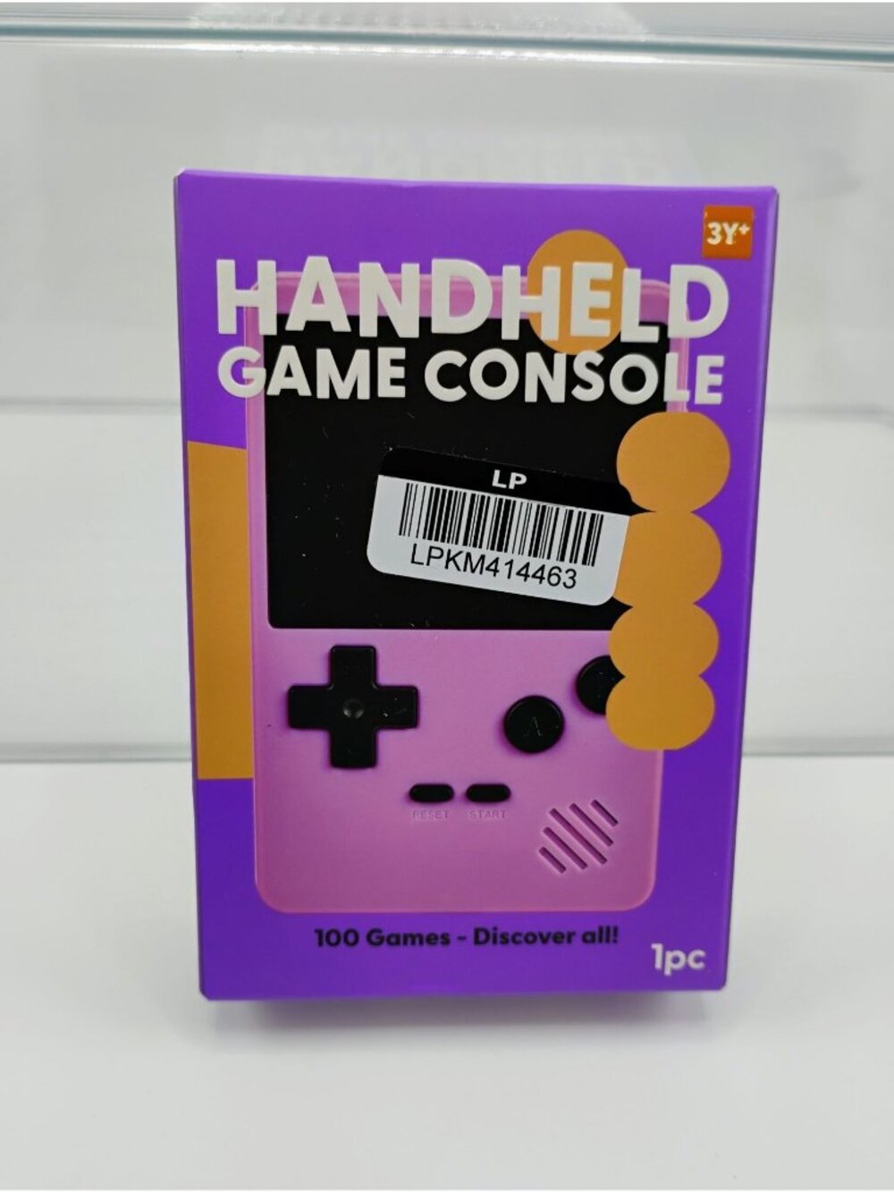 Handheld Game Console 100 Retro Games Compact Design Pink